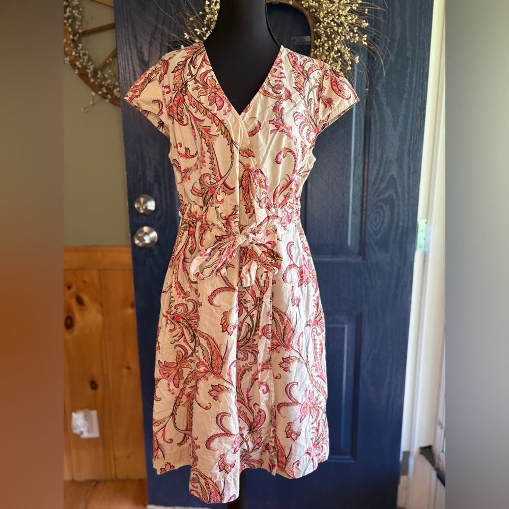 Tommy Hilfiger Cotton Dress with Pink Paisley Print